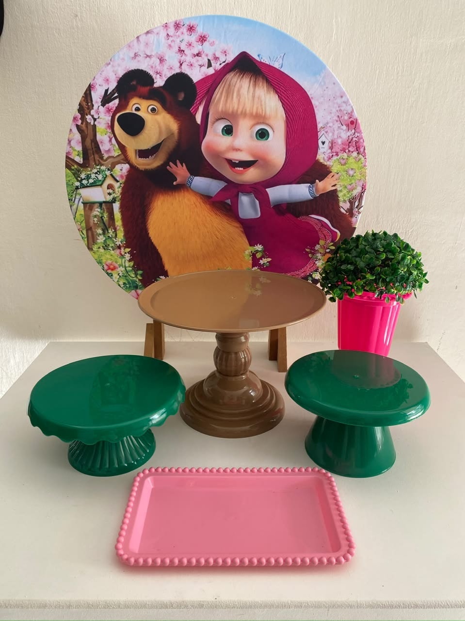 Kit 1 Só O Bolinho - Masha E Urso - Criativo amor Festas e Personalizados 