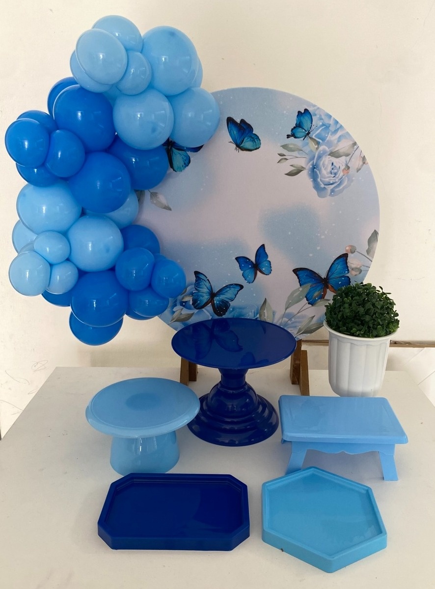Kit 2 Só Um Bolinho - Borboletas Azuis - Criativo amor Festas e Personalizados 