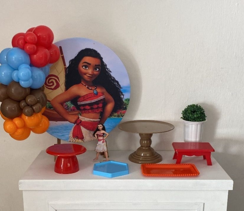 Kit 2 - Só Um Bolinho - Moana - Criativo amor Festas e Personalizados 