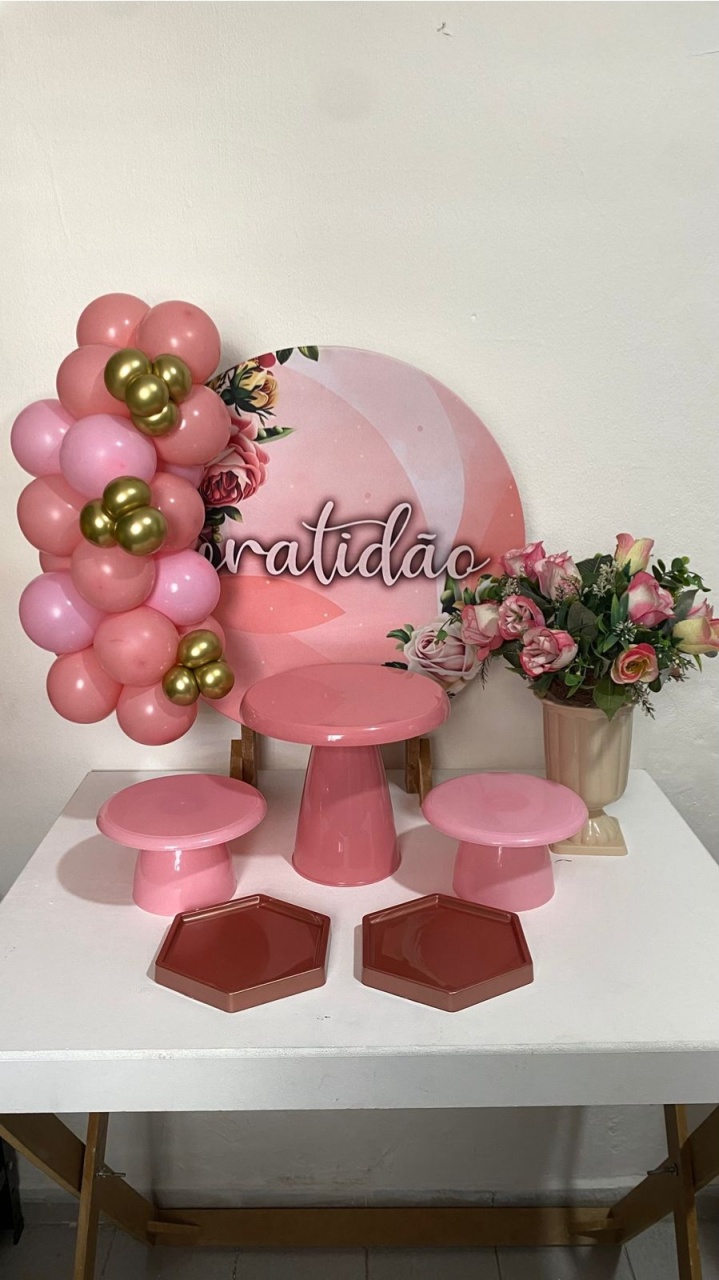 Kit 2 Só Um Bolinho - Gratidão Rosa - Criativo amor Festas e Personalizados 