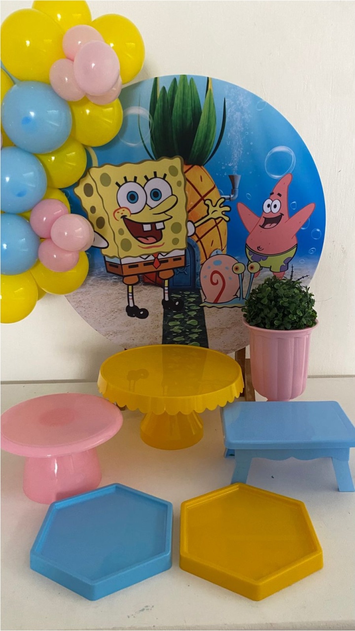 Kit 2 Só Um Bolinho - Bob Esponja - Criativo amor Festas e Personalizados 