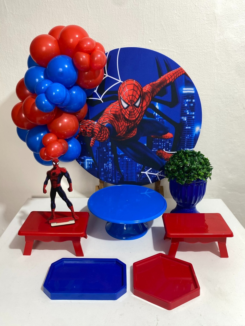 Kit 1 Só Um Bolinho - Homem Aranha Azul - Criativo amor Festas e Personalizados 