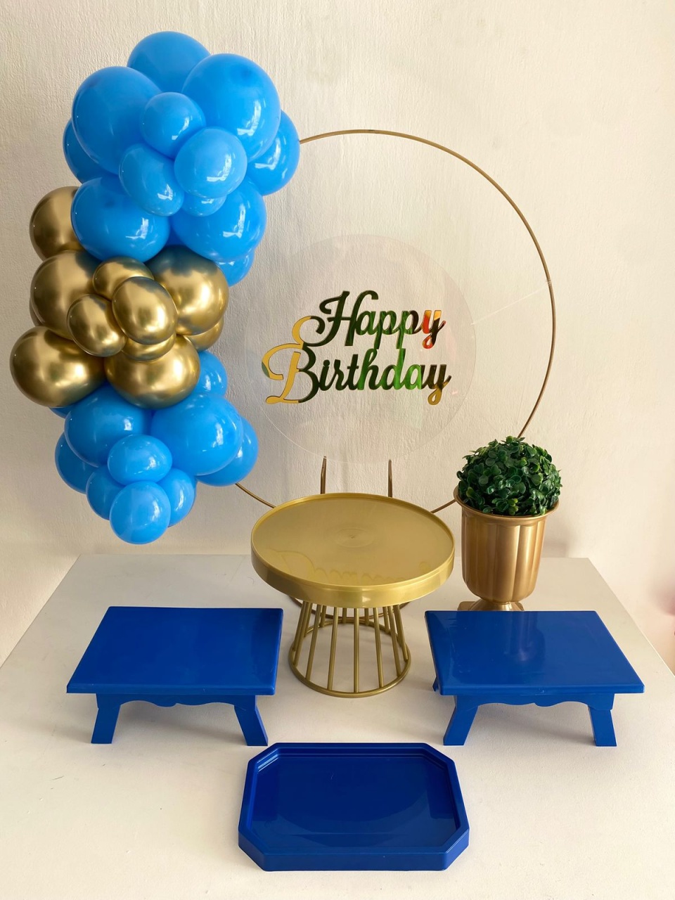Kit 2 Só Um Bolinho - Acrílico Azul - Criativo amor Festas e Personalizados 