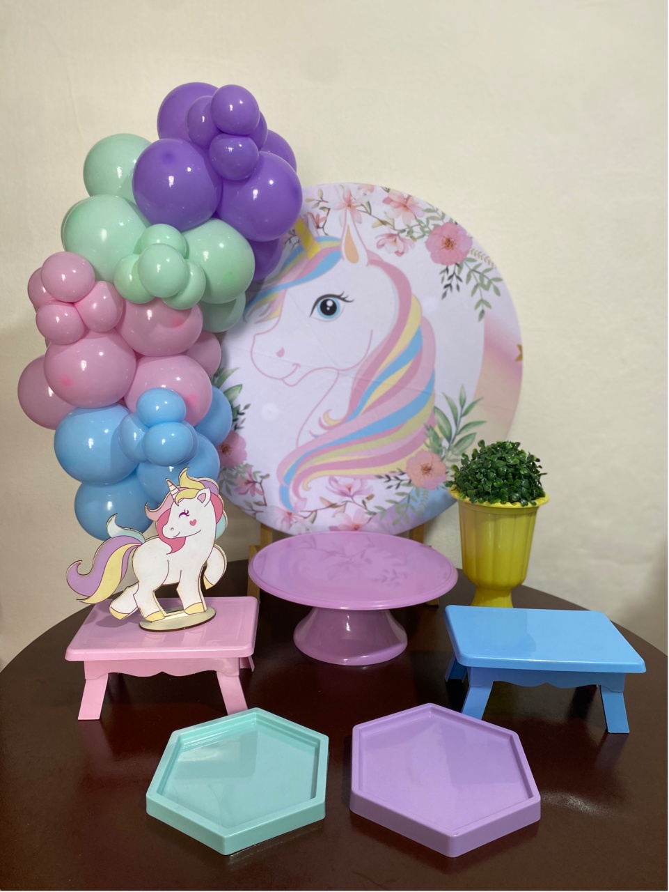 Kit 2 Só Um Bolinho - Unicórnio - Criativo amor Festas e Personalizados 
