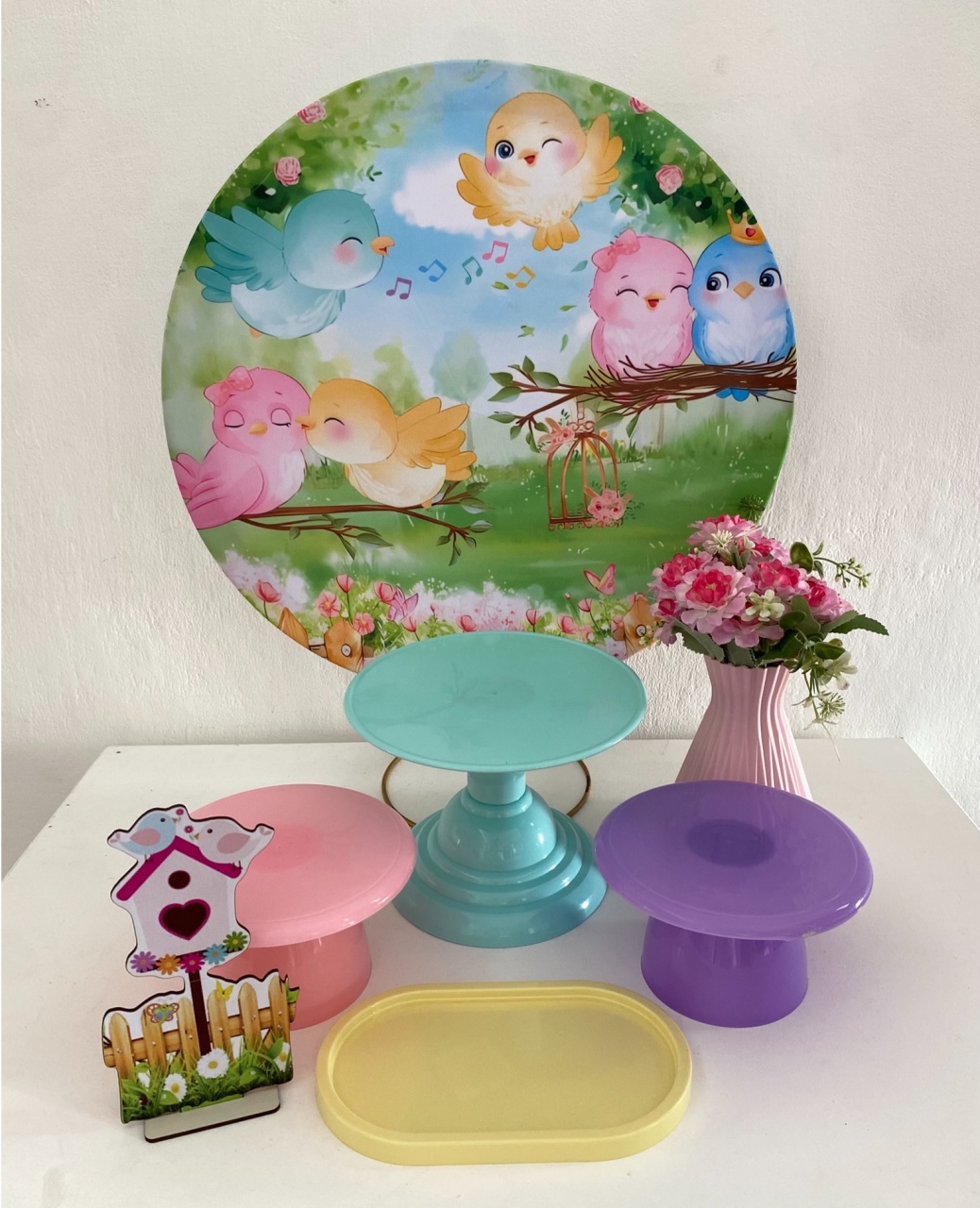 Kit 1 Só Um Bolinho - Pássaros - Criativo amor Festas e Personalizados 