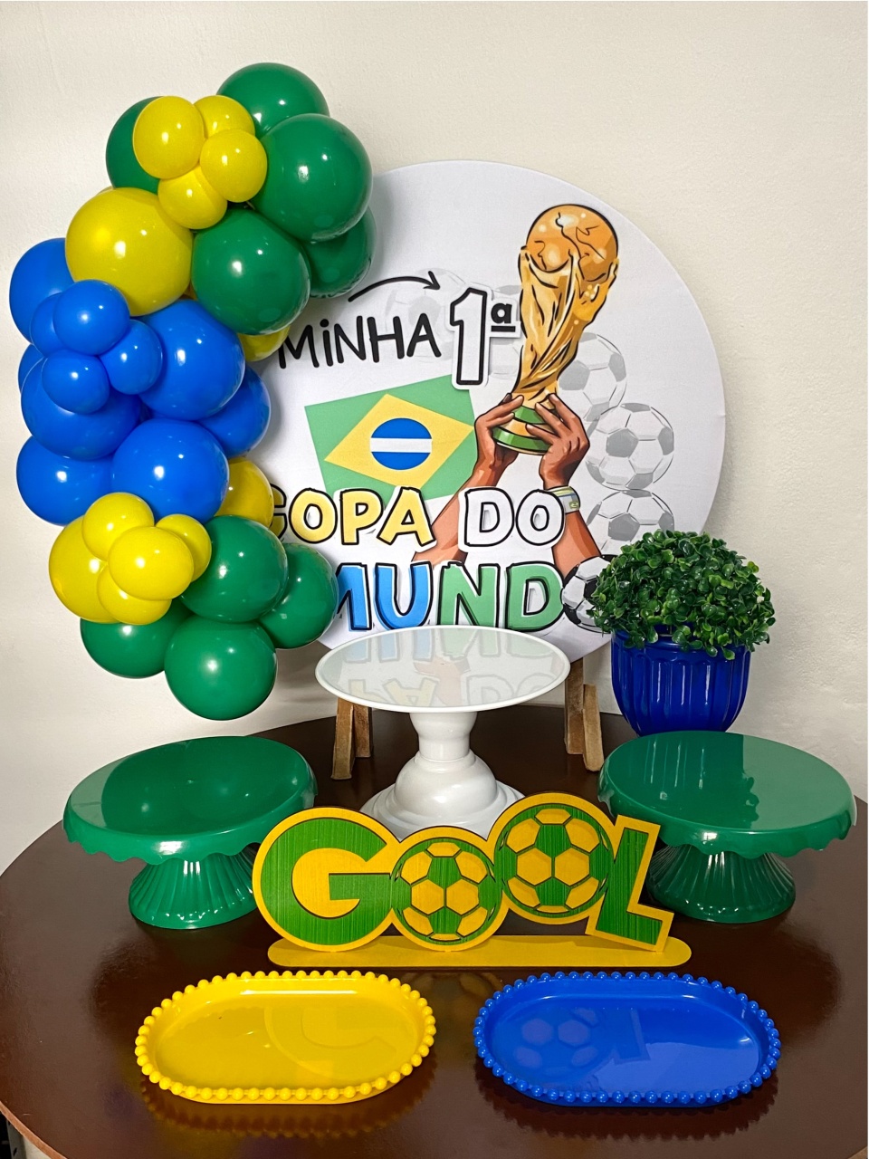 Kit 2 Só Um Bolinho - Minha Primeira Copa - Criativo amor Festas e Personalizados 