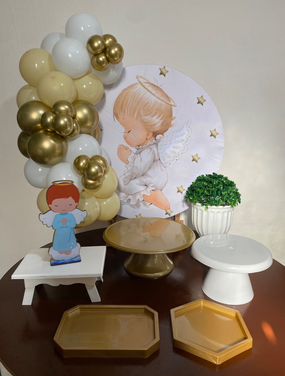Kit 2 Só Um Bolinho - Batizado Anjo - Criativo amor Festas e Personalizados 