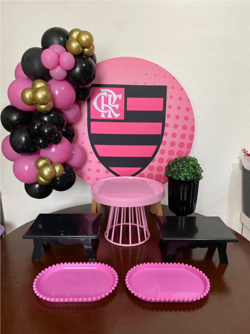 Kit 2 Só Um Bolinho - Flamengo Rosa - Criativo amor Festas e Personalizados 