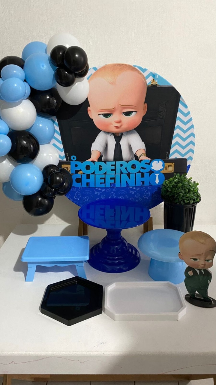 Kit 2 Só O Bolinho - Poderoso Chefinho - Criativo amor Festas e Personalizados 