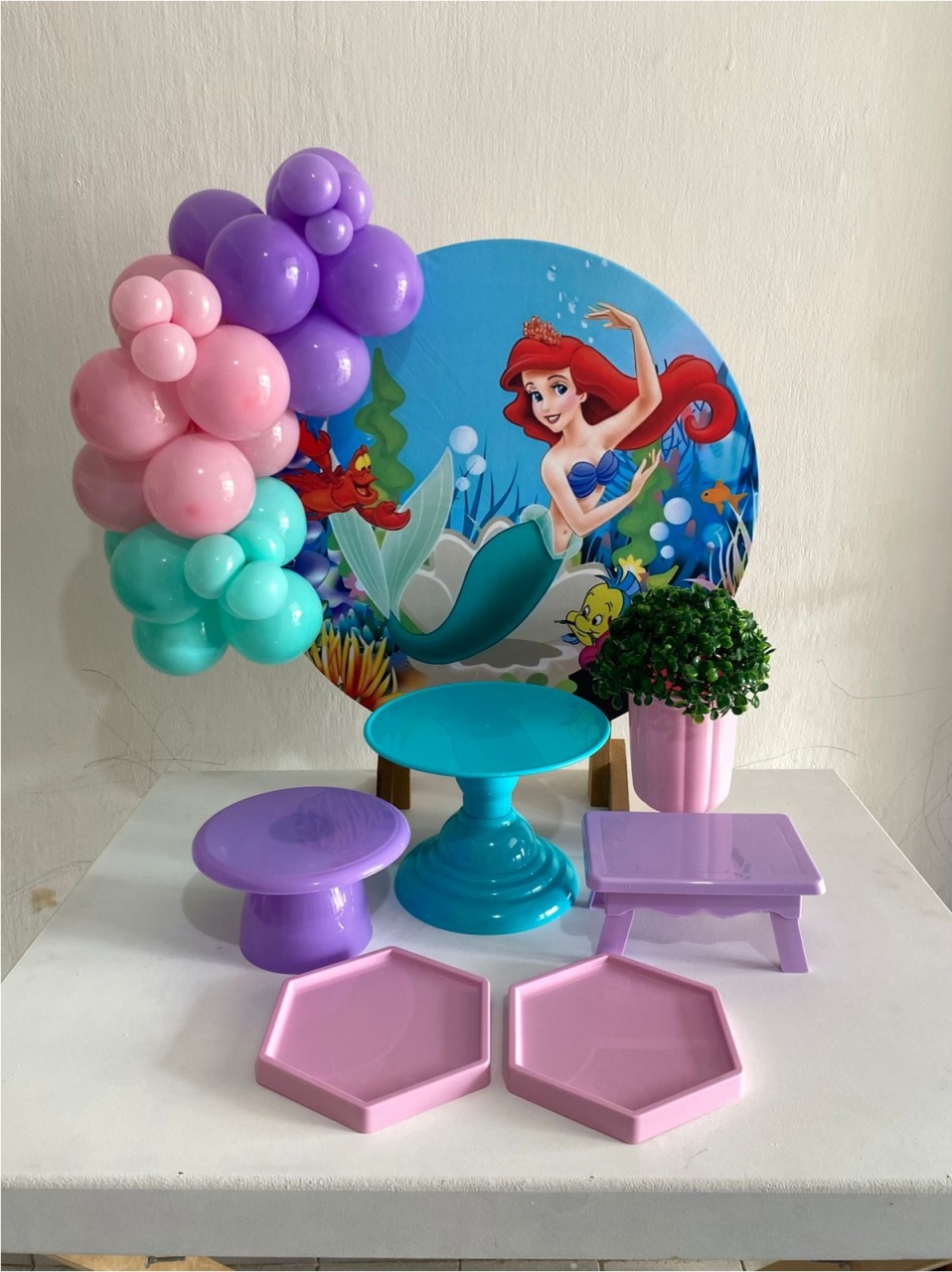 Kit 2 Só Um Bolinho - Sereia Ariel - Criativo amor Festas e Personalizados 