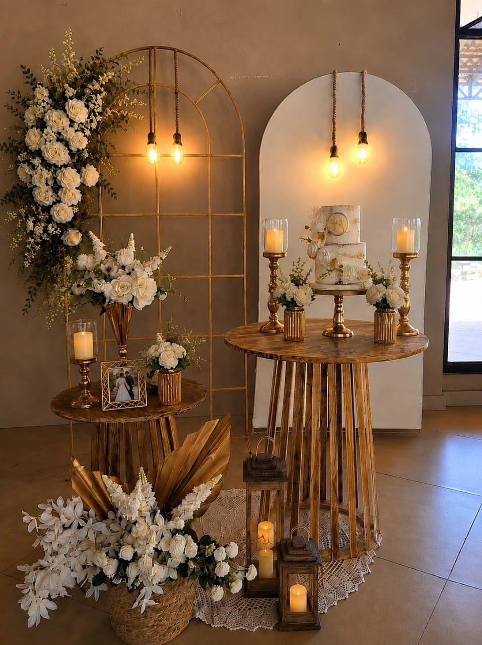 Casamento Dourado E Off White - MARQUEZZA