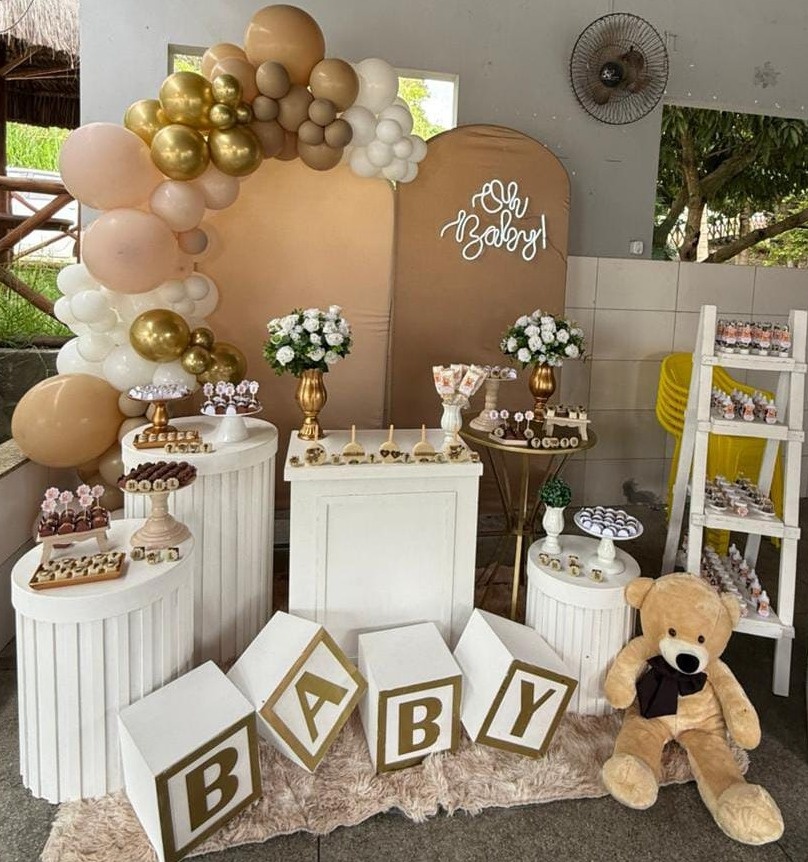 Kit Chá Revelação Lilás E Verde - Bruna Pacheco locações & decorações