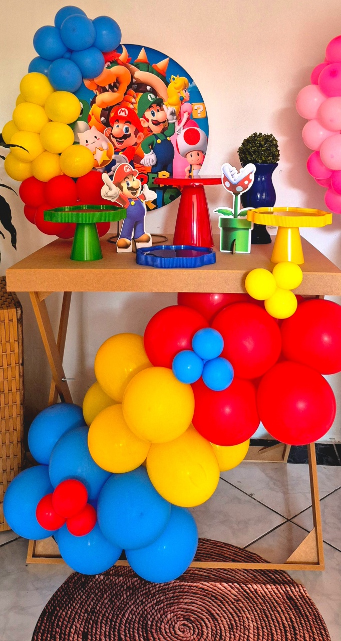 Kit Na Mesa Super Mario - Mini Mundo Guedense