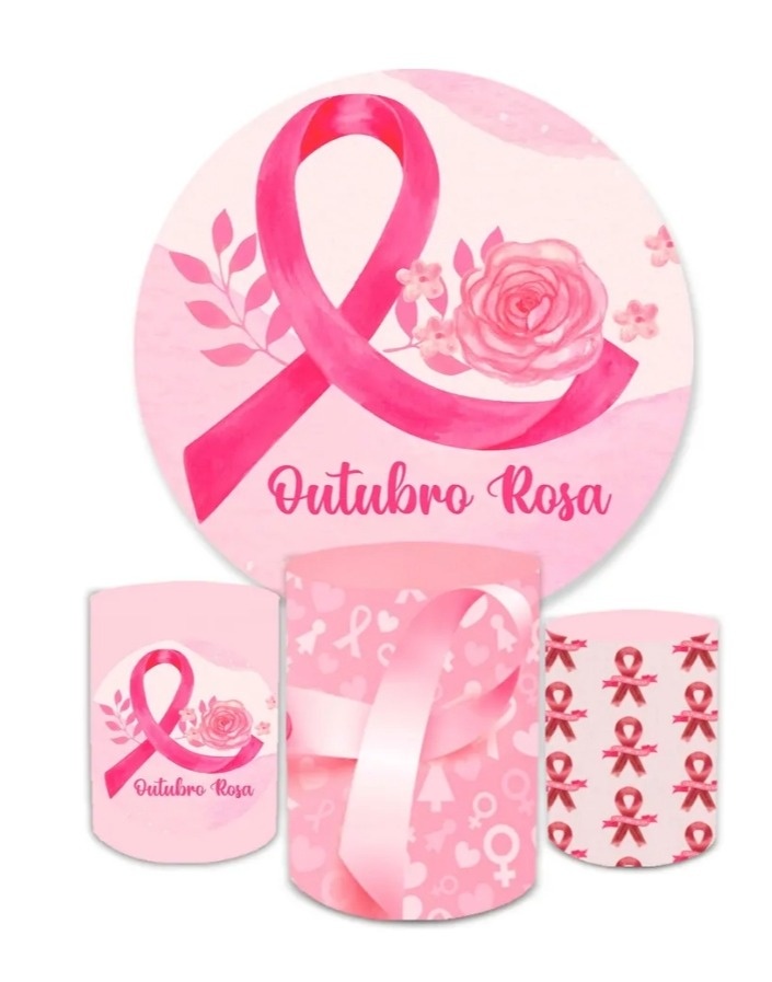 Kit Laço Outubro  Rosa - Mini Mundo Guedense