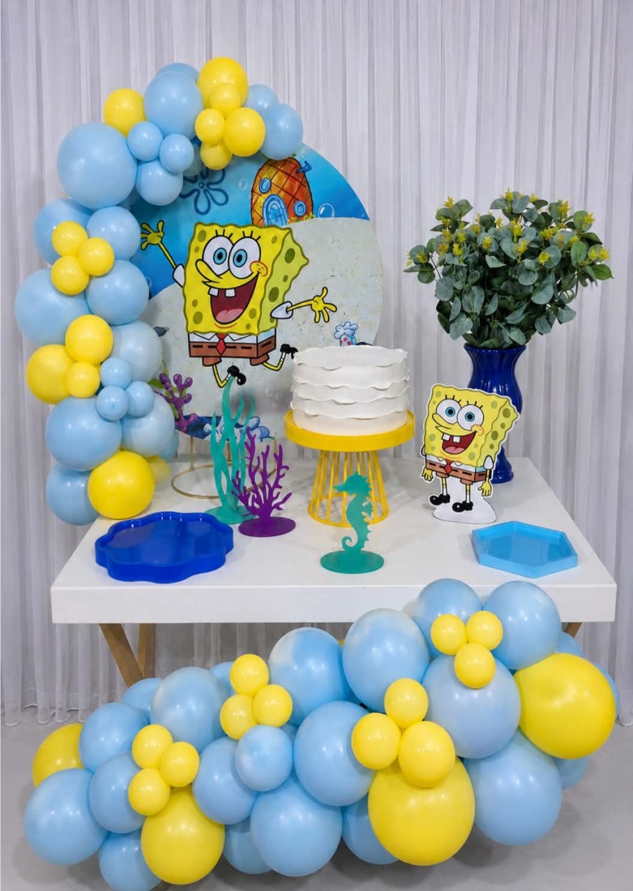 Kit Na Mesa Bob Esponja - Mini Mundo Guedense