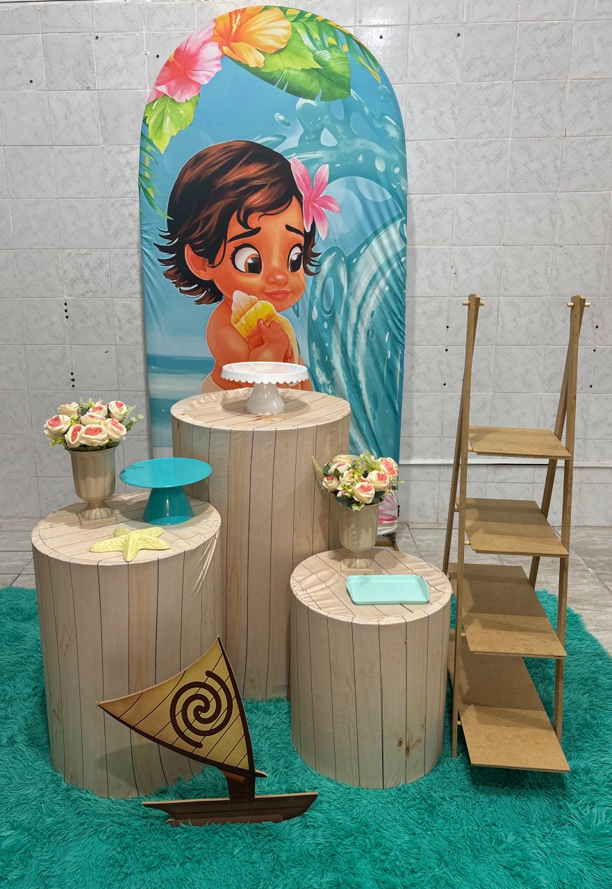 Moana Baby(Kit Prata) - Antonella Decorações
