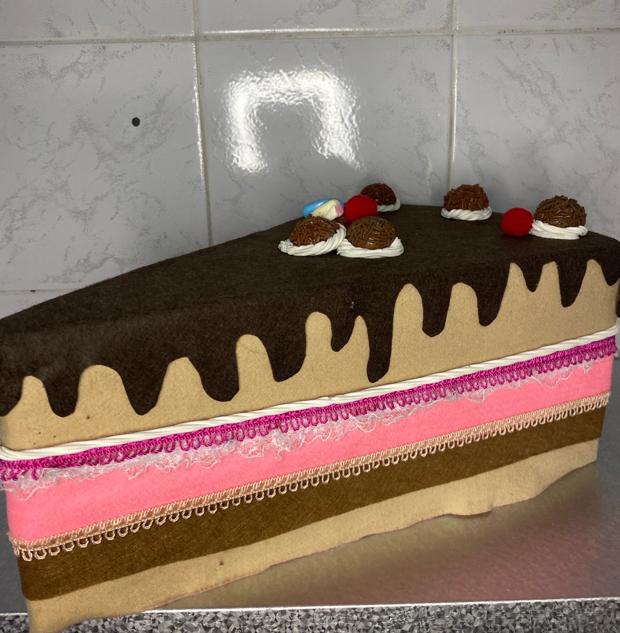 Fatia de Bolo Feltro  - Antonella Decorações