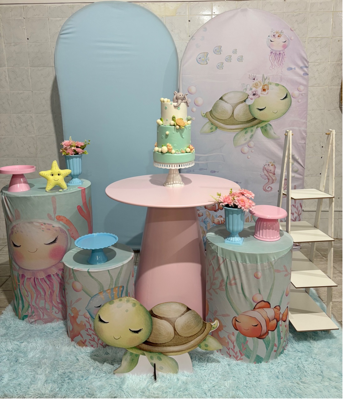 Fundo Do Mar Tartaruga (Kit Ouro ) - Antonella Decorações