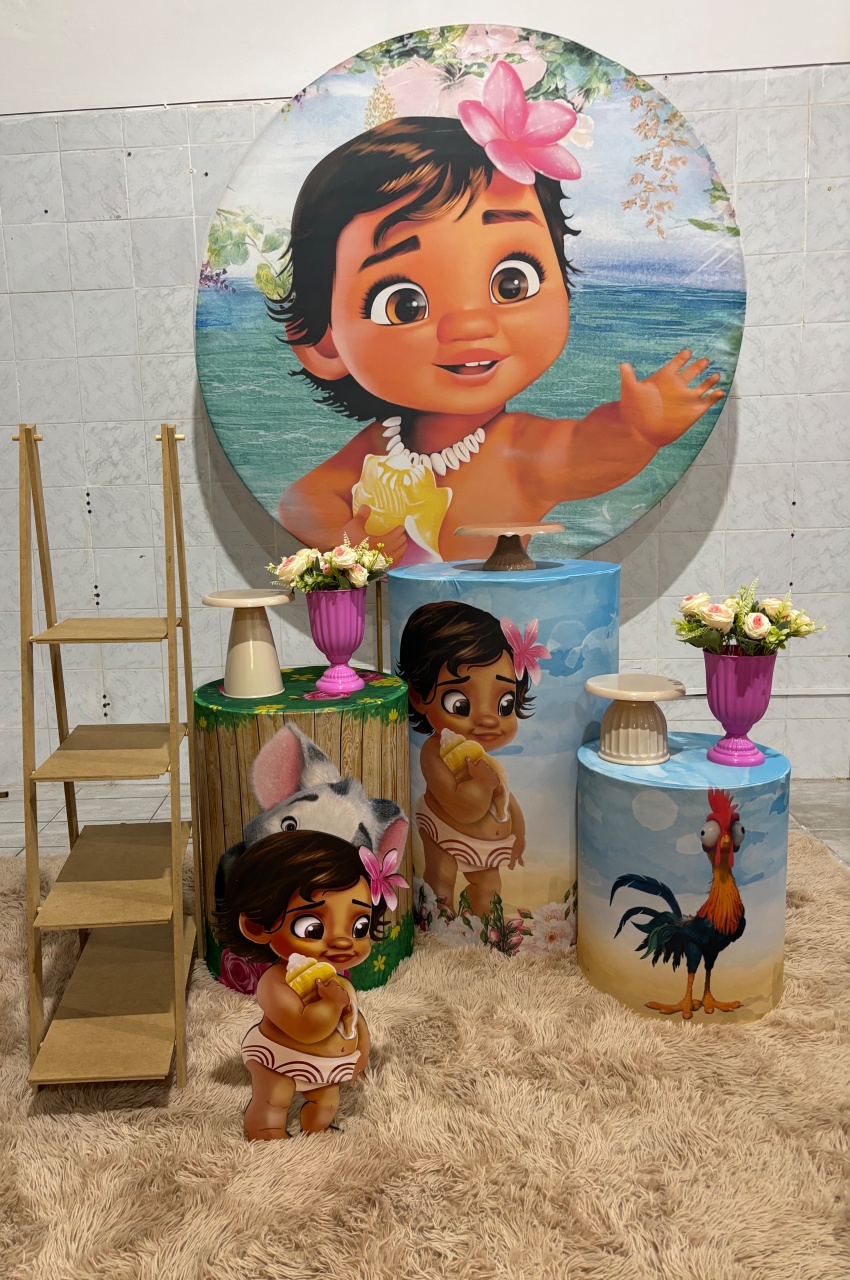 Moana Bebê (Kit Prata ) - Antonella Decorações