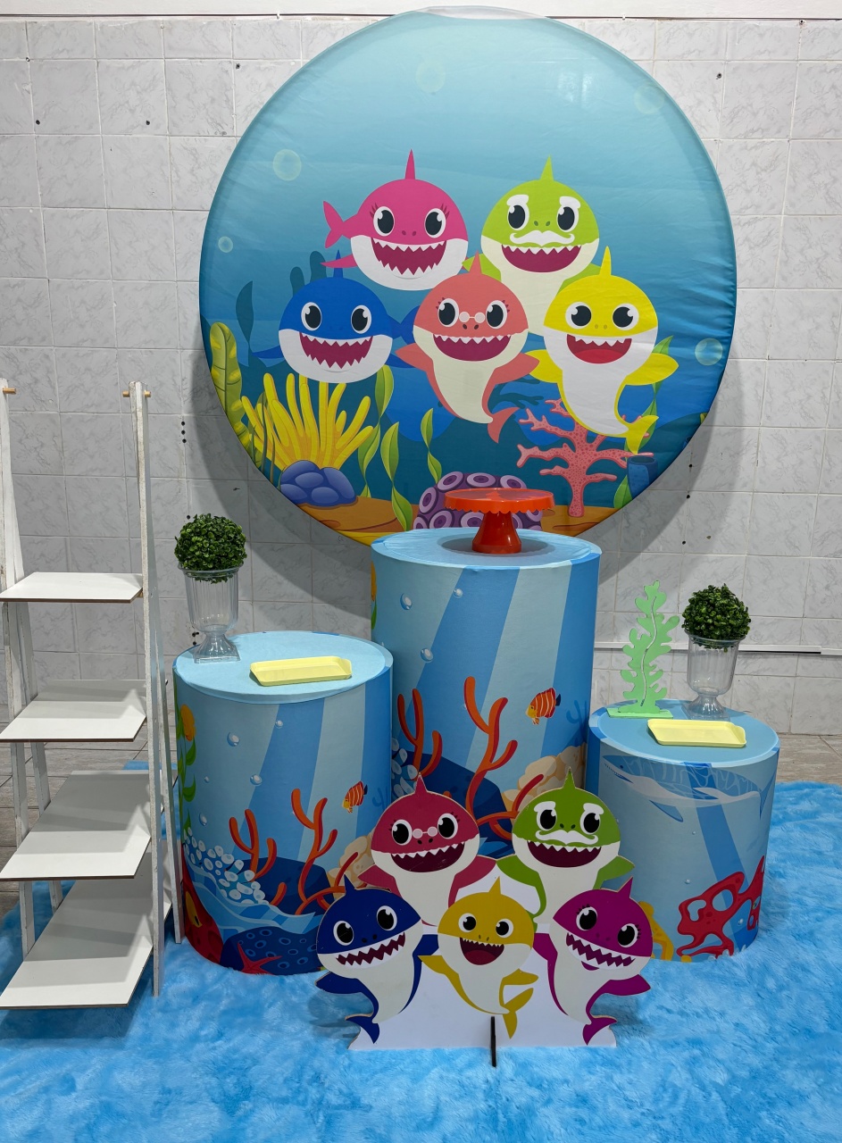Baby Shark (Kit Prata) - Antonella Decorações