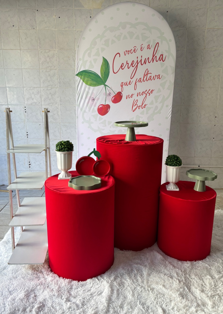Cerejinha Do Nosso Bolo (Kit Prata) - Antonella Decorações