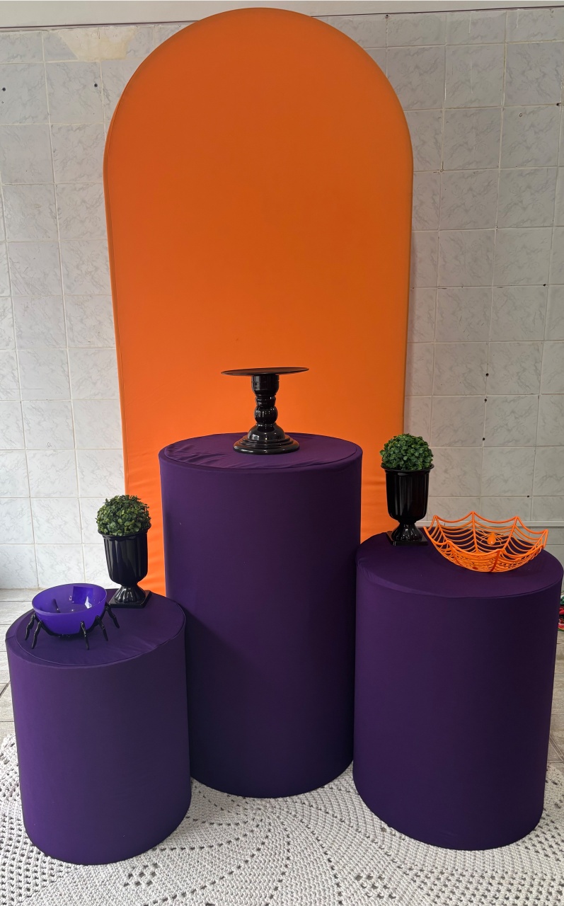 Halloween Laranja E Roxo - Antonella Decorações