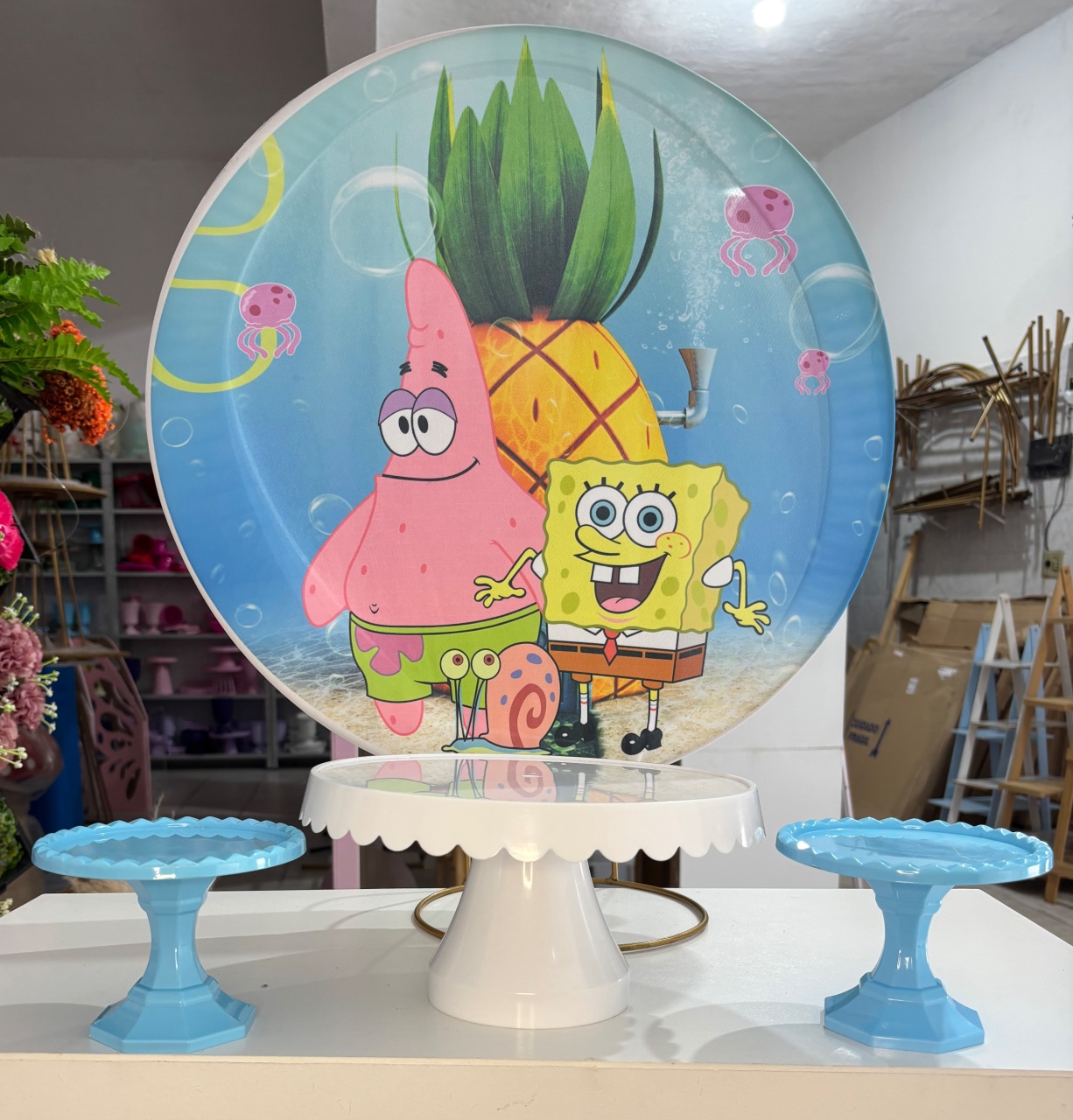 Decoração de Mesa Bob Esponja  - Antonella Decorações
