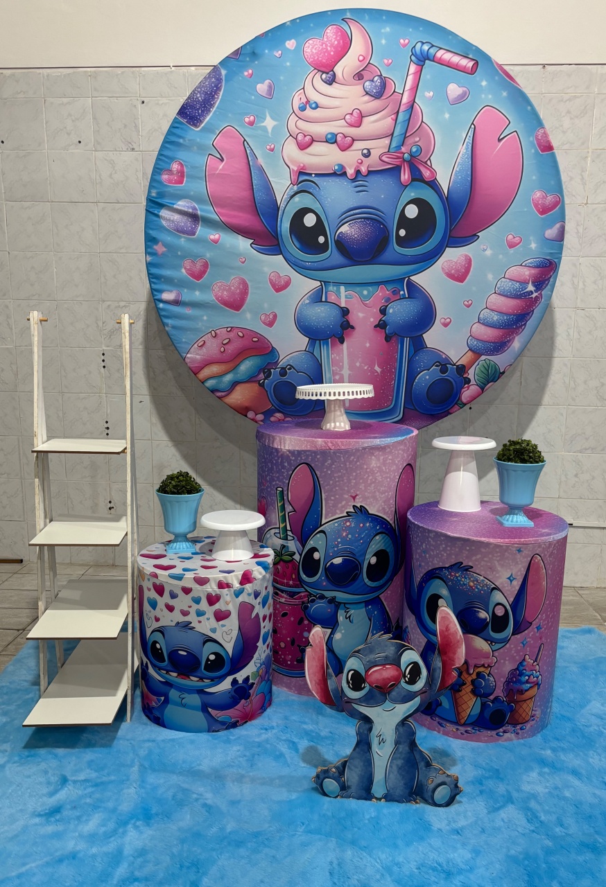 Stich Cupcake (Kit Prata) - Antonella Decorações