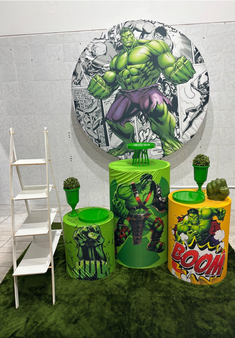 Kit Prata Hulk - Antonella Decorações
