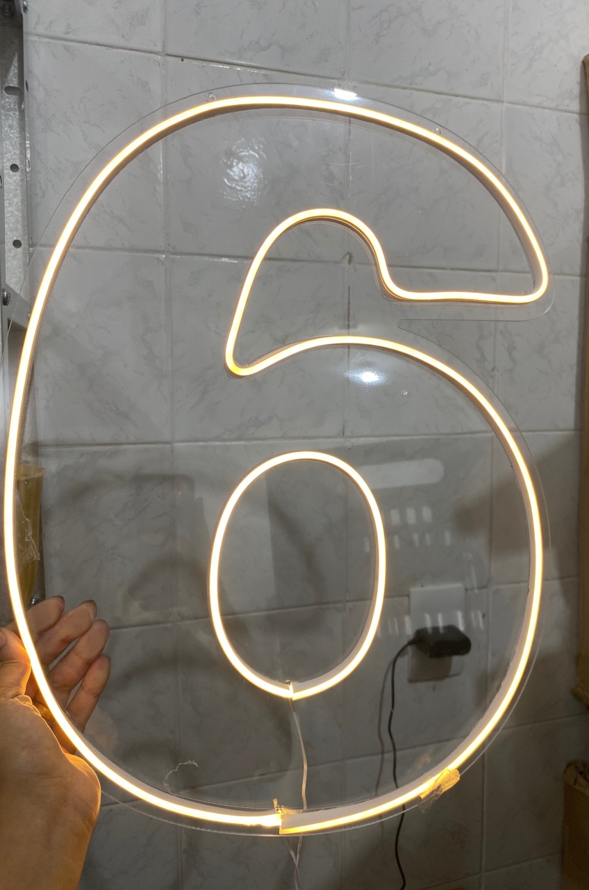 Número 6 Led - Antonella Decorações