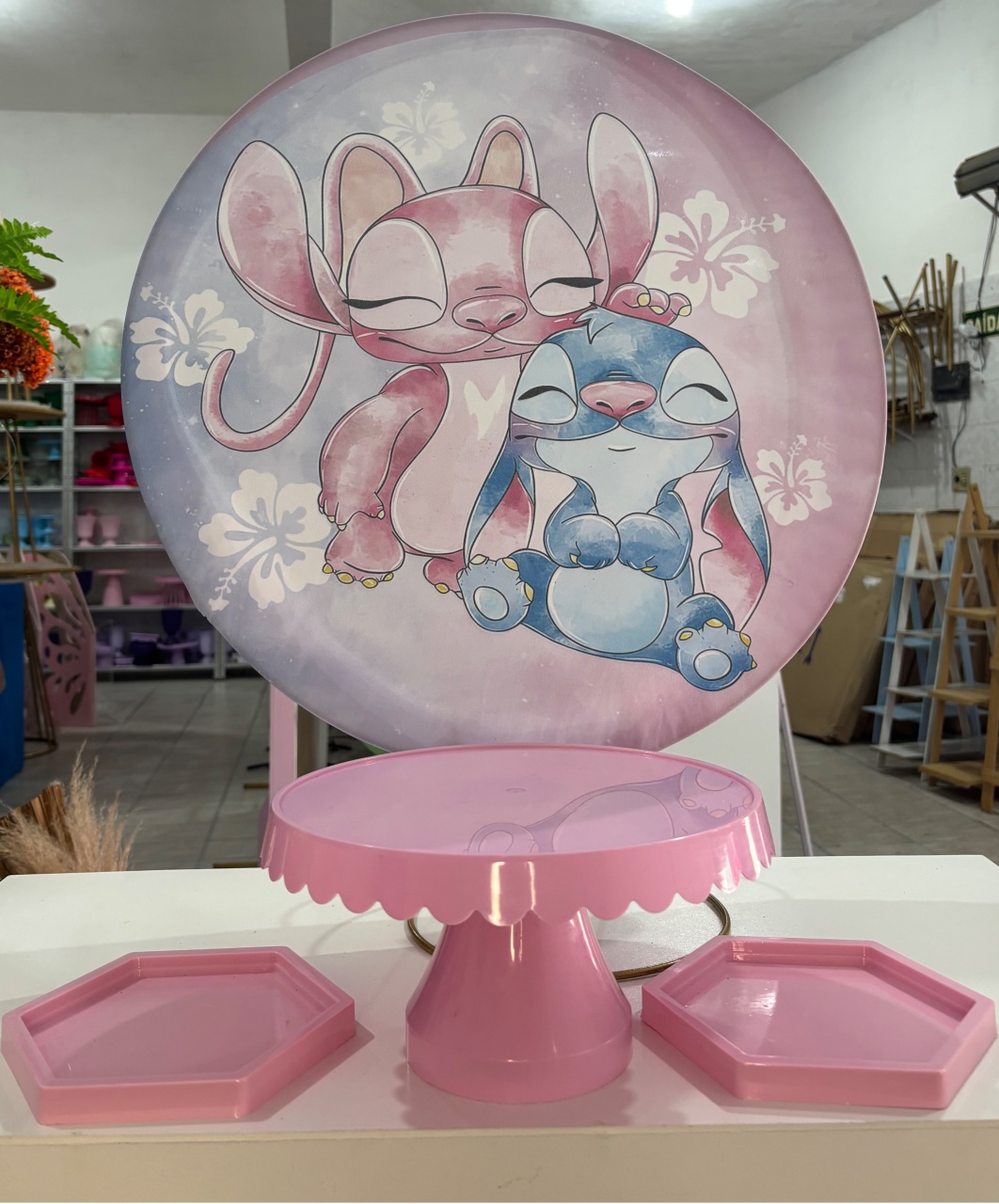 Decoração de Mesa Stich E Angel  - Antonella Decorações