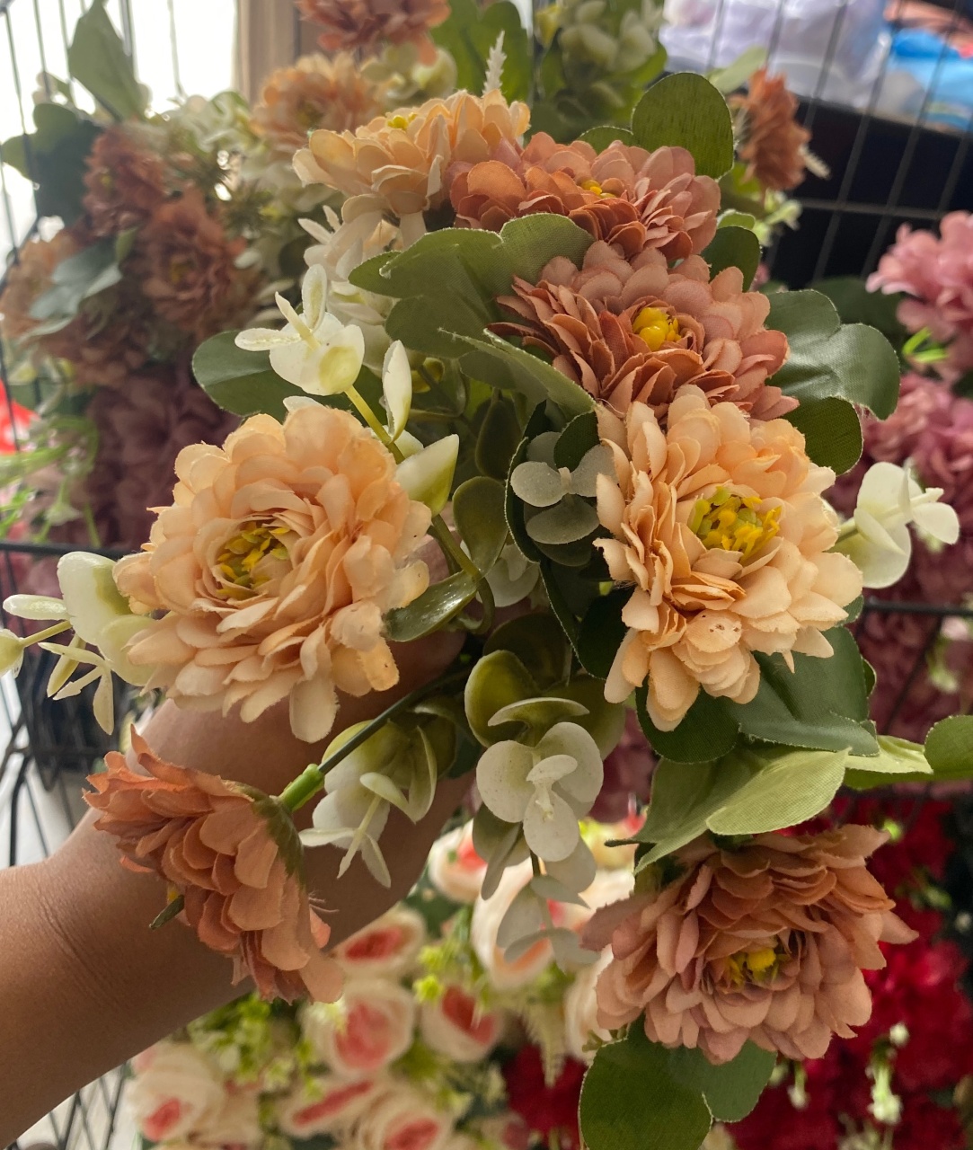 Flor Rose Com Bege  - Antonella Decorações