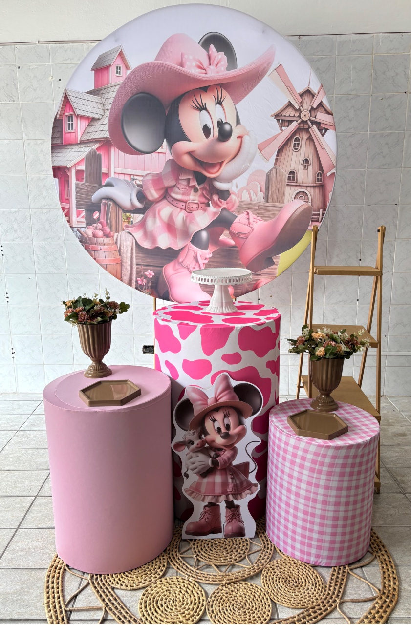 Minnie Fazendeira Kit Prata - Antonella Decorações