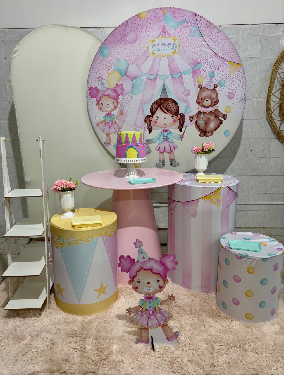 Circo Rosa (Kit Ouro) - Antonella Decorações