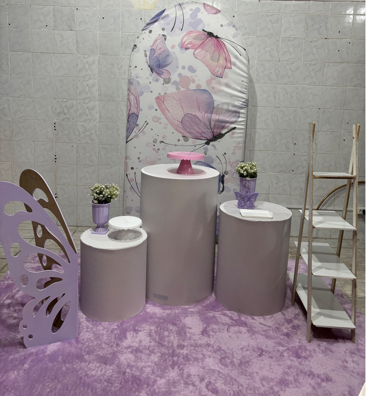 Borboleta Lilás (Kit Prata) - Antonella Decorações