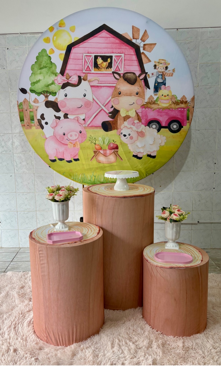 Fazendinha Rosa (Kit Bronze) - Antonella Decorações