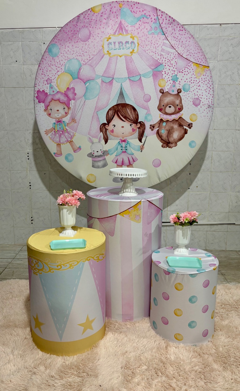 Circo Rosa (Kit Bronze) - Antonella Decorações