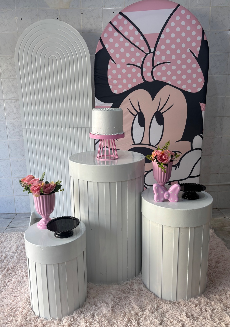 Minnie Rosa E Preto - Antonella Decorações