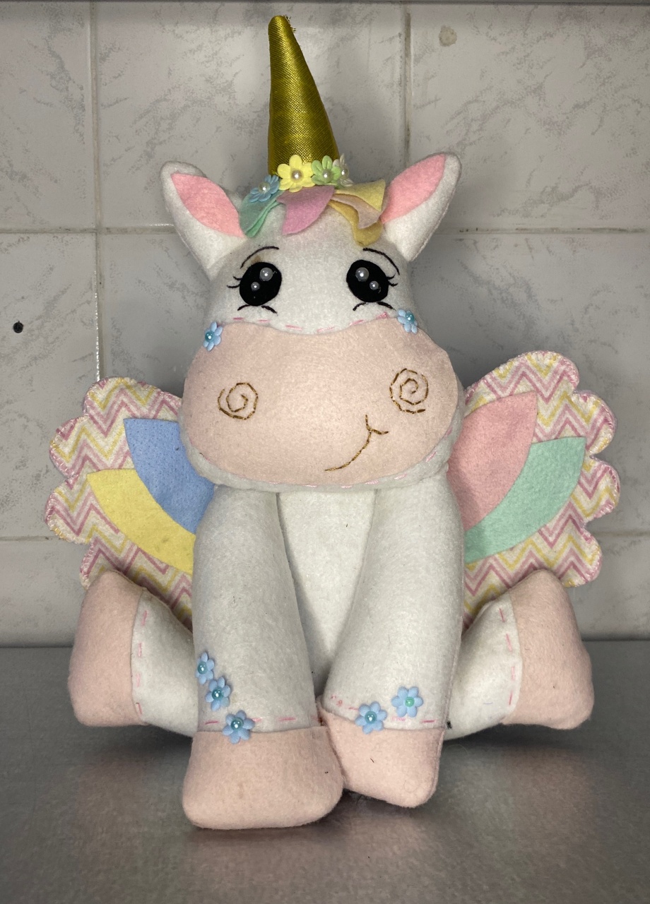 Unicórnio Feltro - Antonella Decorações