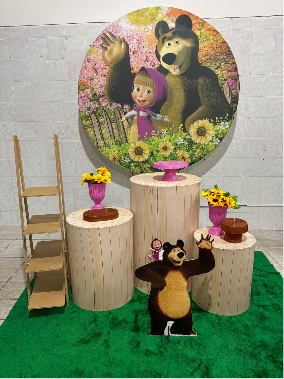 Masha E O Urso (Kit Prata) - Antonella Decorações
