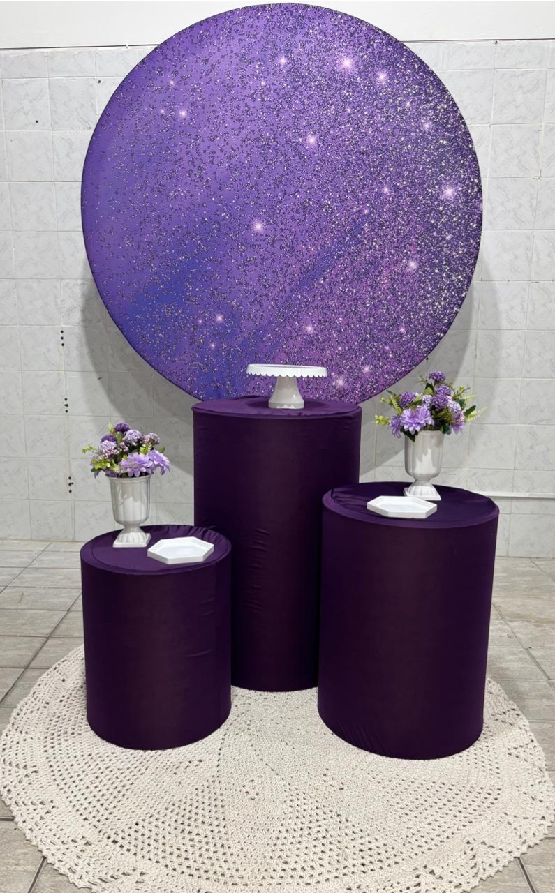 Roxo Com Brilho  - Antonella Decorações