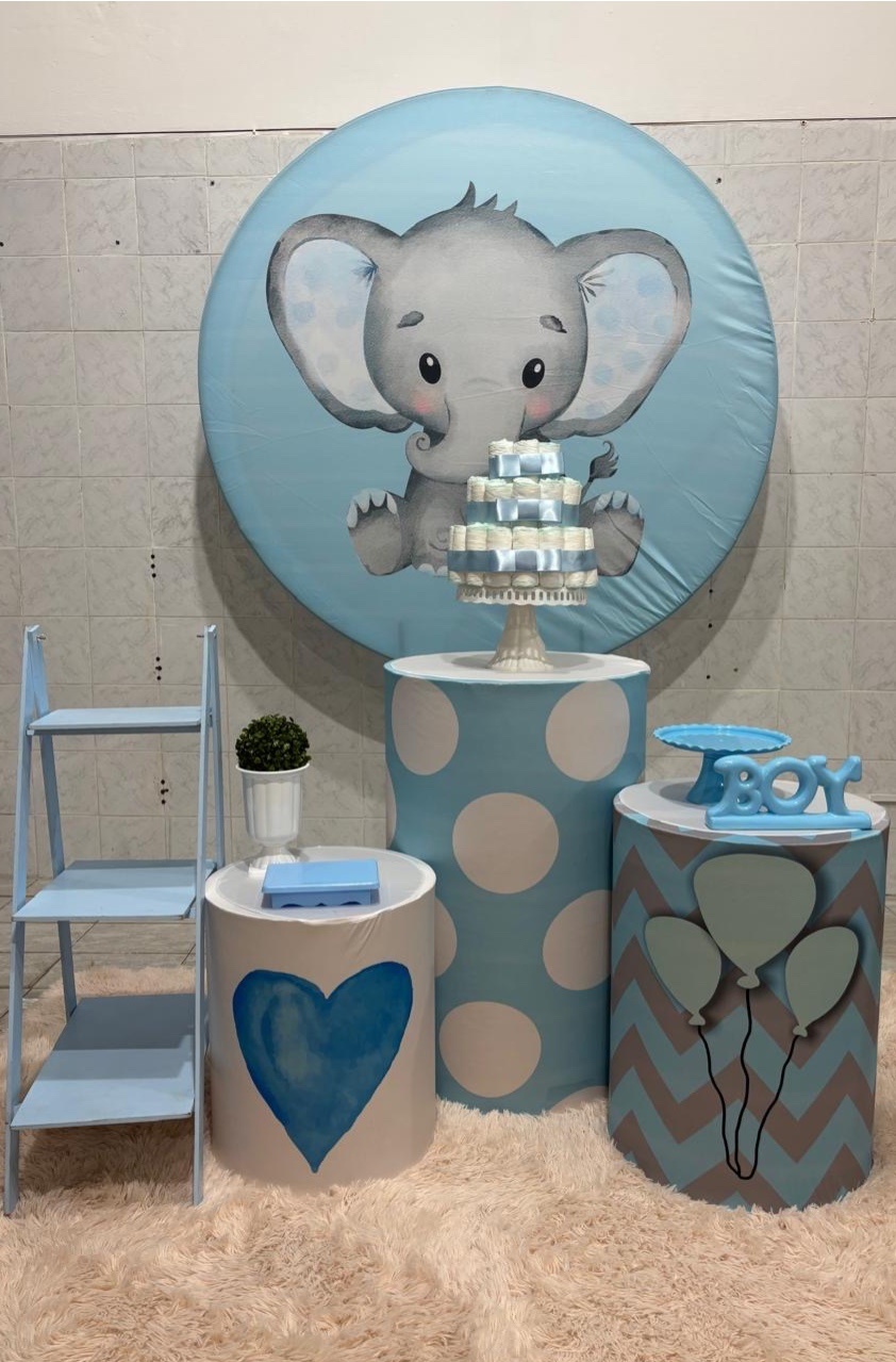 Elefantinho Azul Kit 2 - Antonella Decorações