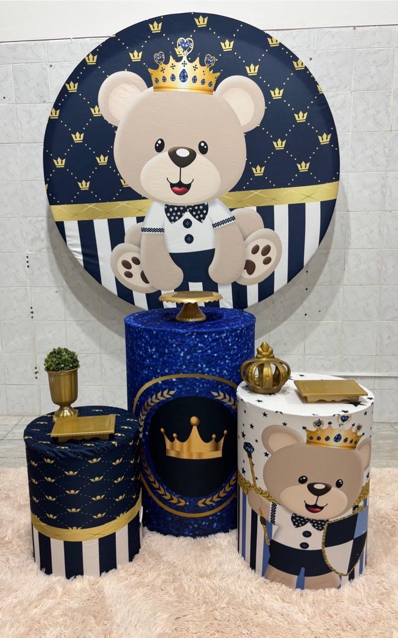 Urso Realeza Azul Escuro  - Antonella Decorações