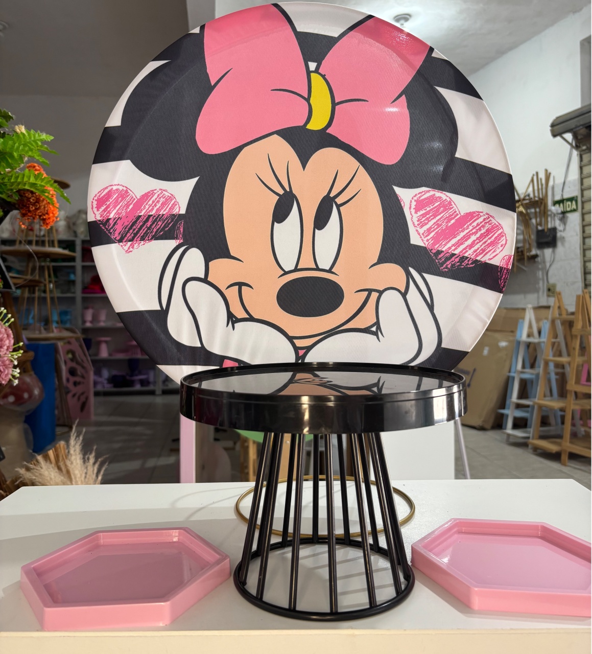 Decoração de Mesa Minnie Rosa  - Antonella Decorações