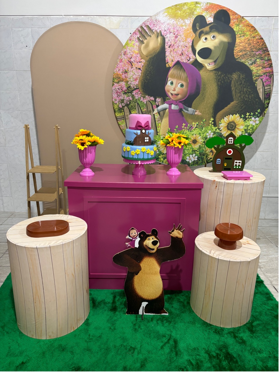 Masha E O Urso(Kit Ouro) - Antonella Decorações