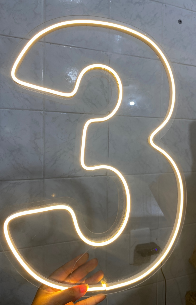 Número 3 Led - Antonella Decorações