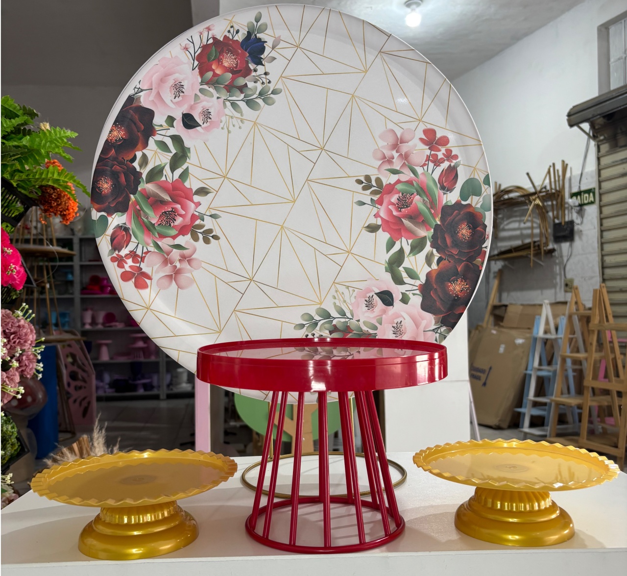 Decoração de Mesa Floral  Vermelho  - Antonella Decorações