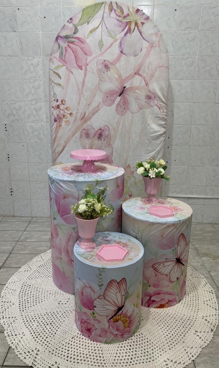 Borboleta Rosa Kit Bronze  - Antonella Decorações
