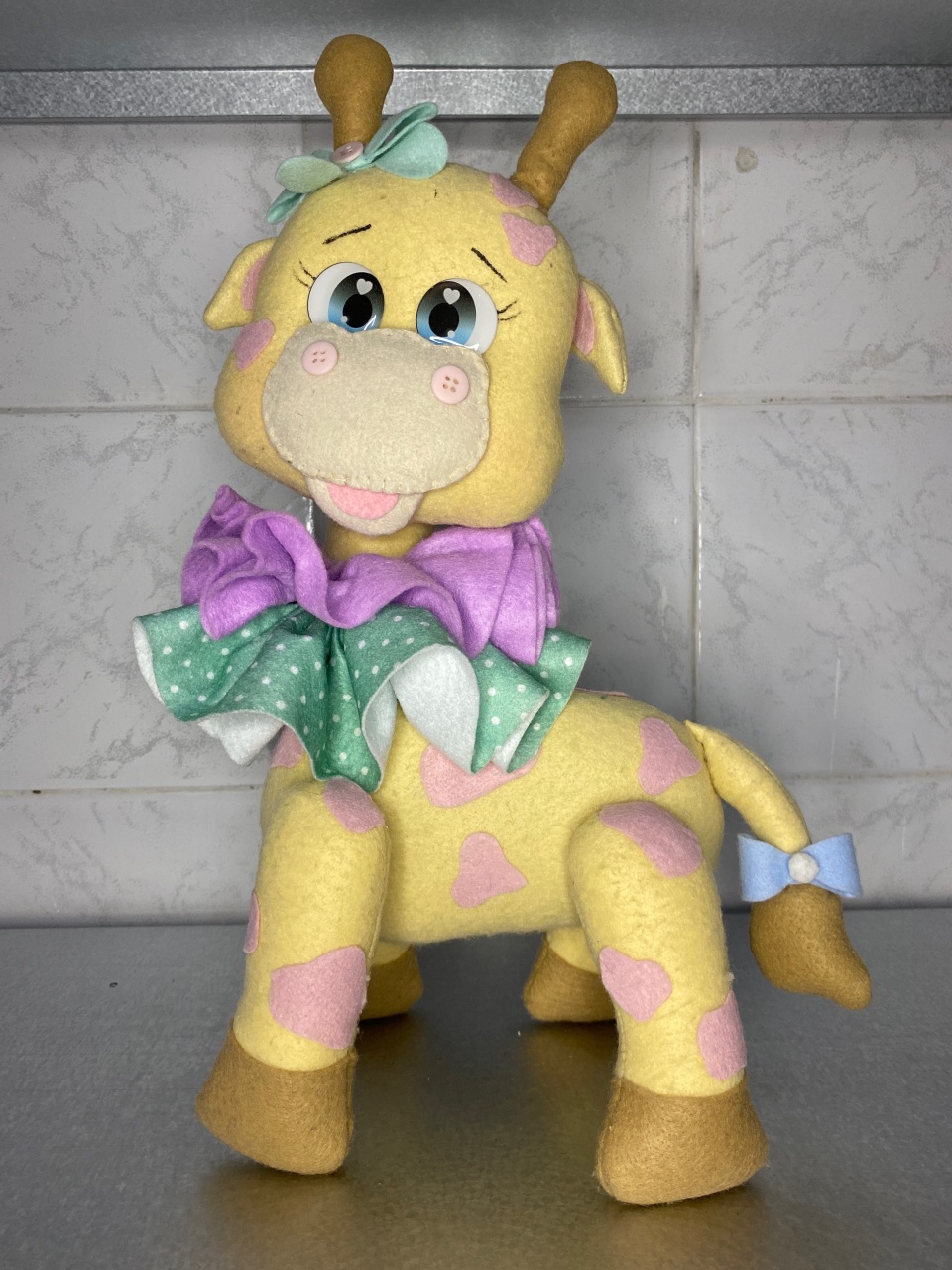Girafa Feltro  - Antonella Decorações