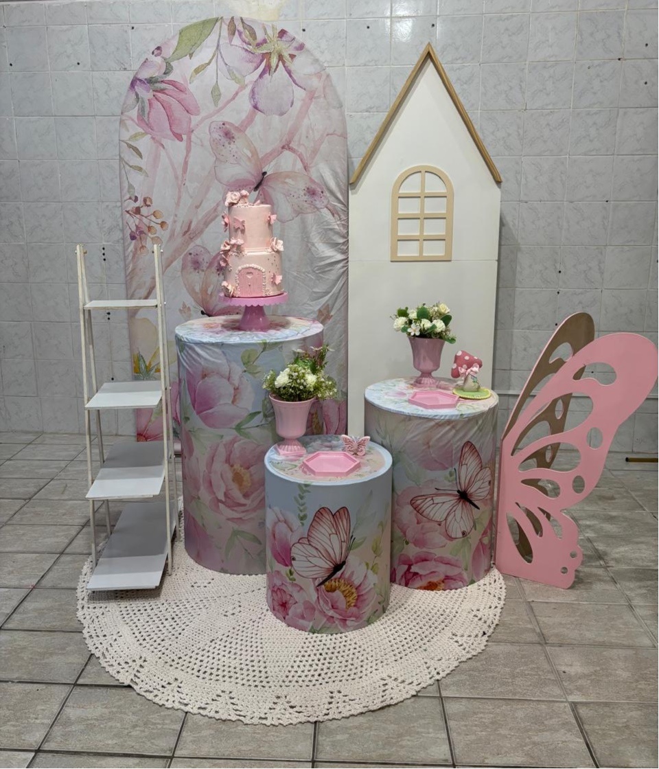 Borboleta Rosa Kit Luxo  - Antonella Decorações
